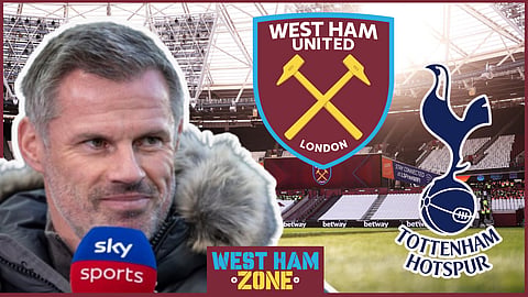 Jamie Carragher has predicted the scoreline in the West Ham United v Tottenham game