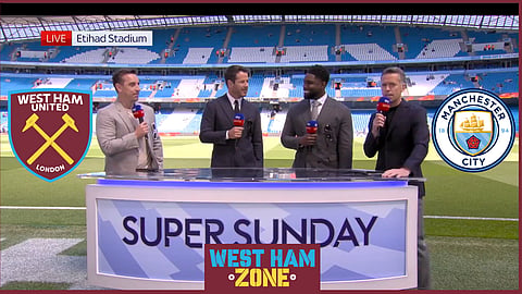 Jamie Redknapp was talking about West Ham on Sky Sports (Credit: @SkySportsPL)