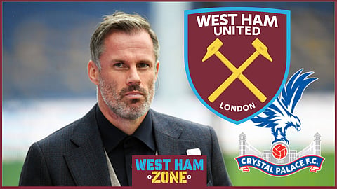 Jamie Carragher has predicted the result of Crystal Palace v West Ham United
