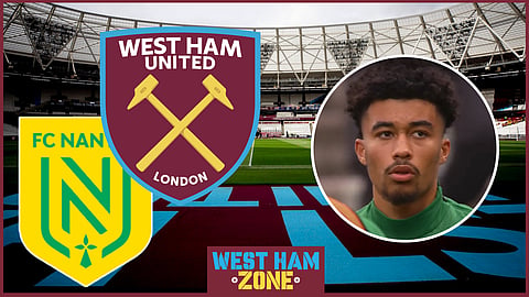 Nantes respond as West Ham table bid for Nathan Zeze. Credit: Nantes YouTube channel