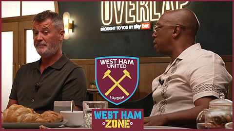 Roy Keane hits out at Ian Wright after what he said about West Ham. Credit: The Overlap via YouTube