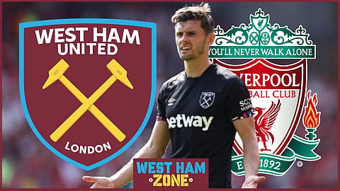West Ham defender Aaron Cresswell featured against Liverpool