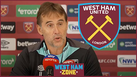 Julen Lopetegui issued an update at West Ham United - Credit West Ham via YouTube