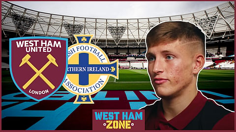 Callum Marshall, West Ham and Northern Ireland striker. Credit: West Ham YouTube