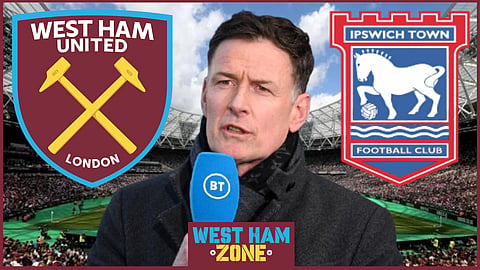 Chris Sutton has predicted the result of West Ham United v Ipswich Town