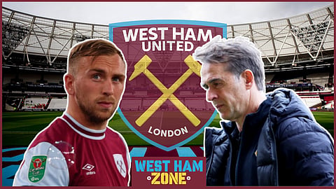 Jarrod Bowen and Julen Lopetegui at West Ham United. Credit: Imago