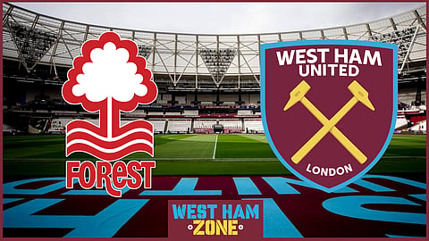 Nottingham Forest and West Ham United met at the City Ground