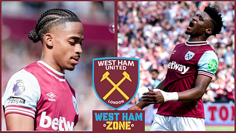 West Ham United attackers Crysencio Summerville and Mohammed Kudus.