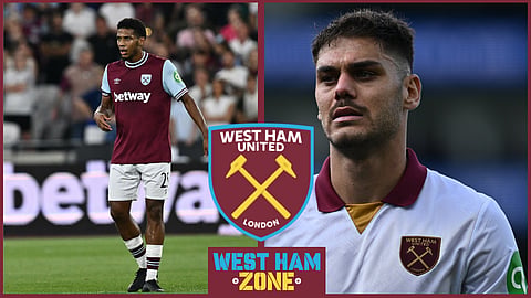 West Ham United defenders Jean Clair-Todibo and Konstantinos Mavropanos,