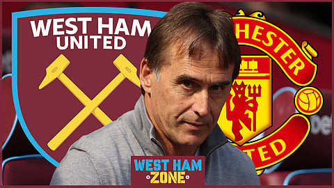 Julen Lopetegui and West Ham United host Manchester United at the London Stadium (credit: Imago)