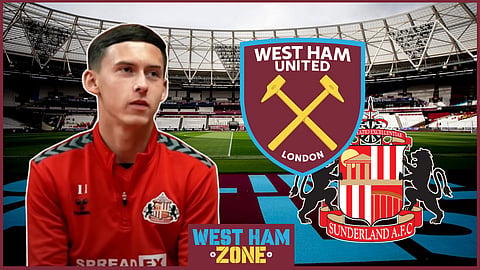 West Ham want to sign Sunderland gem Chris Rigg. Credit: Sunderland YouTube channel