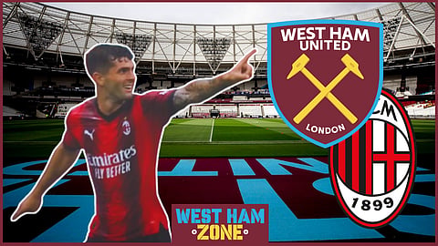 West Ham want to sign Christian Pulisic as AC Milan price tag update emerges. Credit: AC Milan YouTube channel