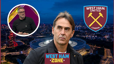 Jamie Carragher was speaking about West Ham boss Julen Lopetegui on MNF. (Credit: Sky Sports Football on X)
