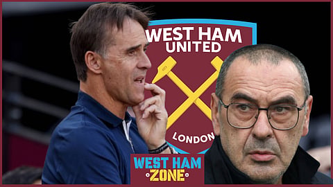 Maurizio Sarri could replace Julen Lopetegui at West Ham (Credit - Imago)
