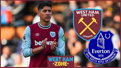 Edson Alvarez is suspended for West Ham's game against Everton
