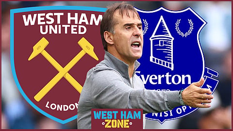 West Ham and Julen Lopetegui were preparing to face Everton (credit: Imago)