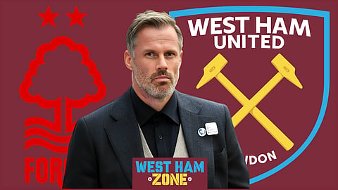 Jamie Carragher has predicted the score of West Ham v Nottingham Forest