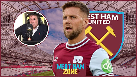 Saunders questions Fullkrug at West Ham. (Credit - Imago/talkSPORT on YouTube)