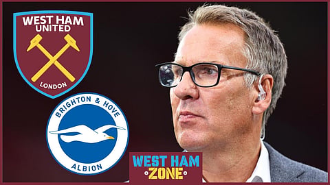 Paul Merson makes a "huge" admission ahead of West Ham United v Brighton.