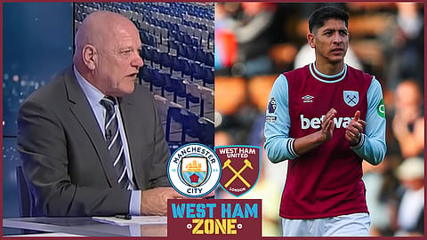 Andy Gray battered Edson Alvarez after a "shocking" moment in Manchester City v West Ham. Credit: beIN Sports YouTube / Imago