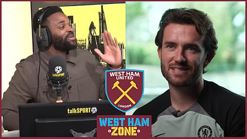 Darren Bent baffled by Ben Chilwell to West Ham transfer update. Credit: talkSPORT / Fubo YouTube