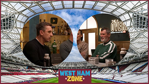 Gary Neville and Roy Keane have made their predictions for West Ham v Crystal Palace (Credit: The Overlap YouTube)