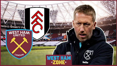 Graham Potter oversaw West Ham versus Fulham at the London Stadium. Credit: Imago