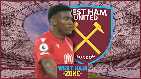 West Ham are interested in Taiwo Awoniyi. (Credit - Imago/Nottingham Forest FC on YouTube)
