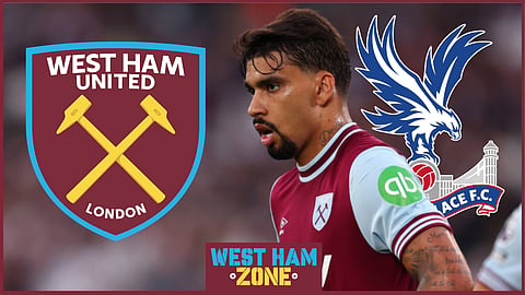 Lucas Paqueta was brandished "foolish" for West Ham v Crystal Palace. (Credit: Imago)