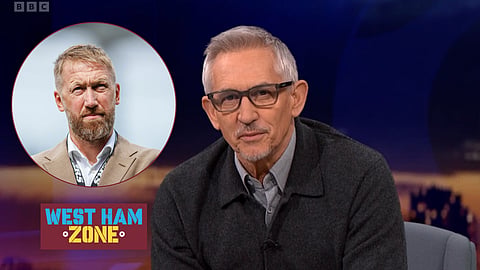 Gary Lineker made a Graham Potter admission after West Ham defeat. (Credit: Imago/Match of the Day)