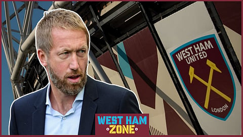 Graham Potter, West Ham head coach. Credit: Imago