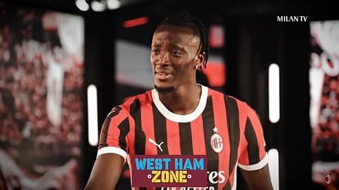 West Ham are eyeing Tammy Abraham. (Credit: AC Milan on YouTube)