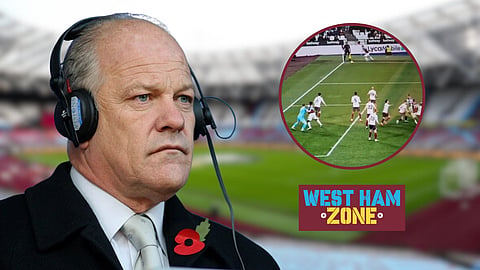 Andy Gray was left fuming as footage emerged from West Ham v Brentford. (Credit: Imago/ beIN SPORTS)