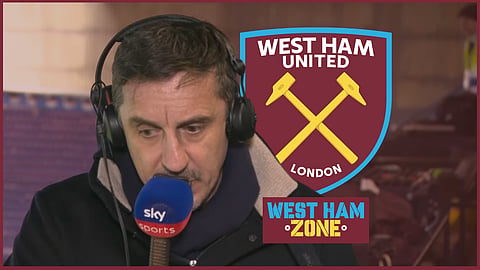 Gary Neville speaks on West Ham. (Credit: Sky Sports Premier League on YouTube)