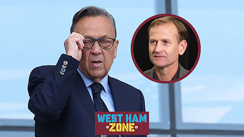 West Ham chief David Sullivan and Dan Ashworth. (Credit: Imago/Newcastle United on YouTube)