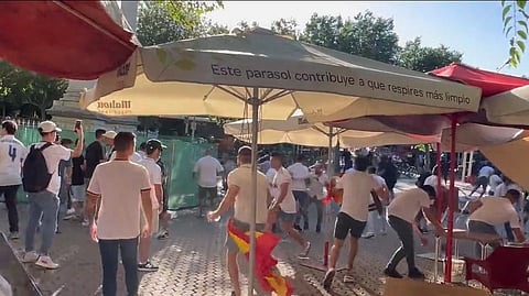 إشتباكات جماهير الريال وأوساسونا