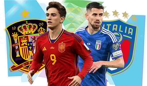 التشكيل الرسمي لقمة إسبانيا ضد إيطاليا في نصف نهائي دوري الأمم الأوروبية