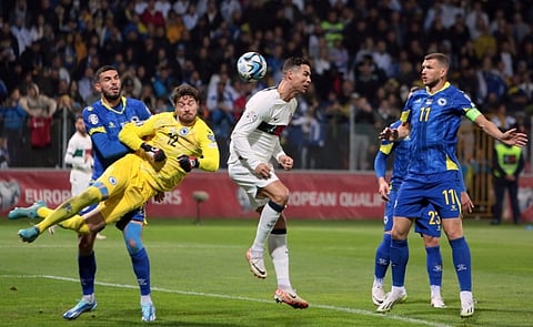 رونالدو في مباراة البرتغال والبوسنة والهرسك