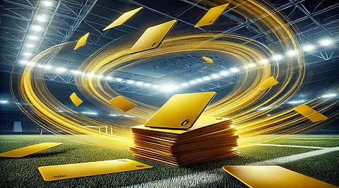 البطاقات الصفراء في الدوري الإنجليزي