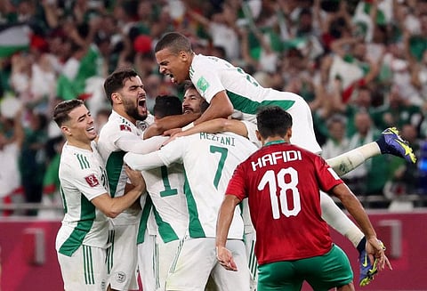 شاهد.. أهداف مباراة الجزائر ضد المغرب اليوم في كأس العرب
