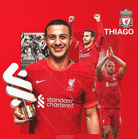 تياجو ألكانتارا أفضل لاعب في ليفربول عن شهر أبريل