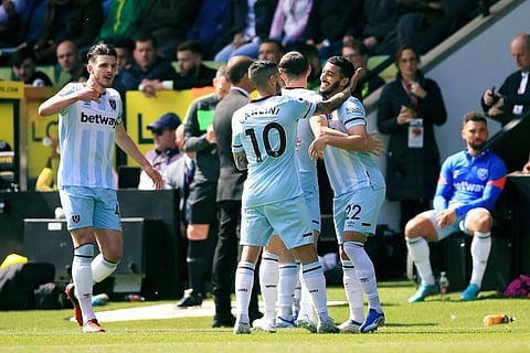 ثنائية بن رحمة تقود وست هام لفوز عريض على نورويتش في الدوري الإنجليزي