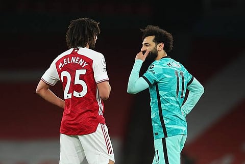 “حمايا المستقبلي”.. نجل محمد النني يعلق على صورته مع محمد صلاح