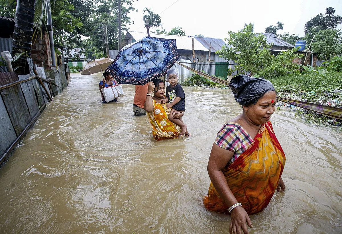 Assam floods: 10 rivers in spate, over 24 lakh affected, two more dead in landslide