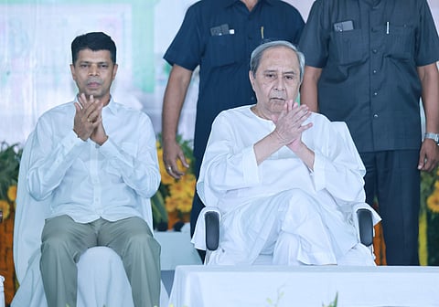 VK Pandian with Odisha CM Naveen Patnaik.