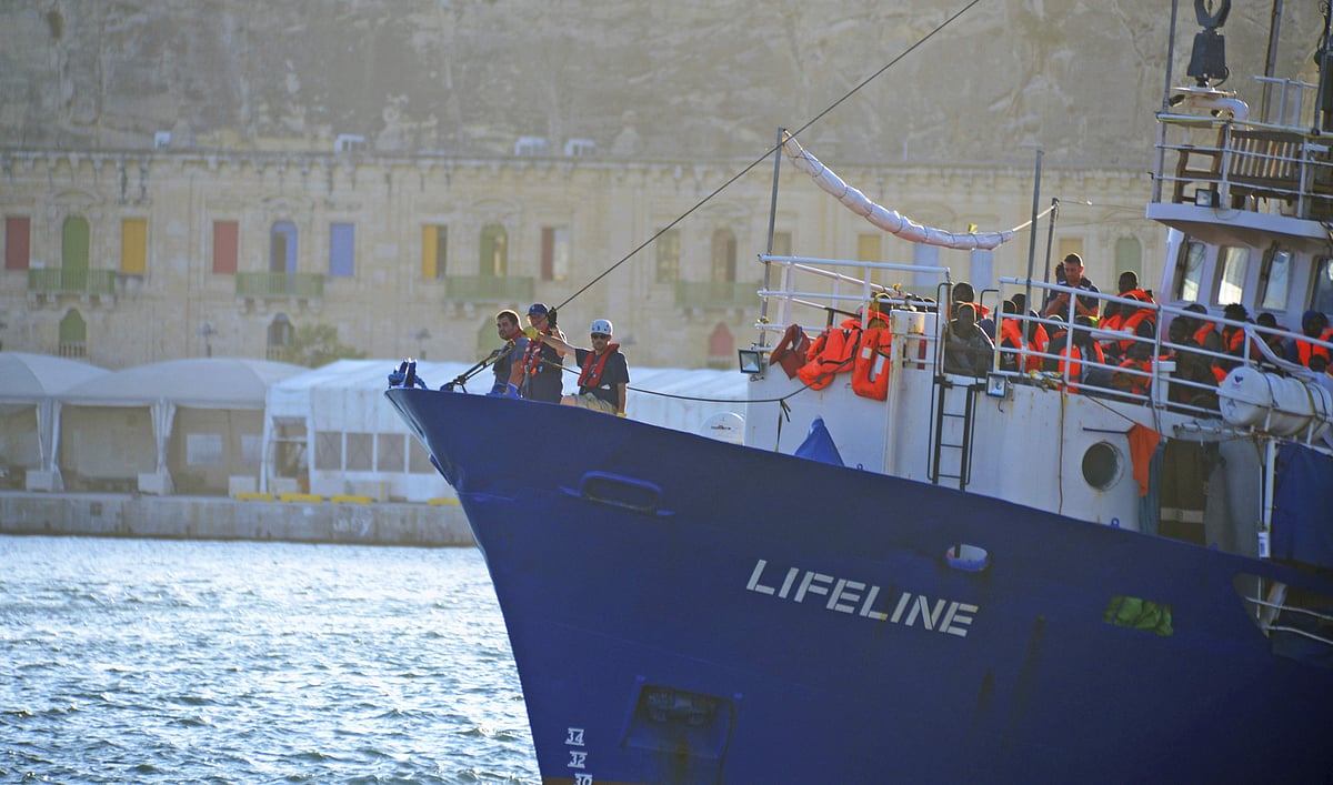 Lifeline rescue ship docks in Malta; eight EU countries to accept migrants