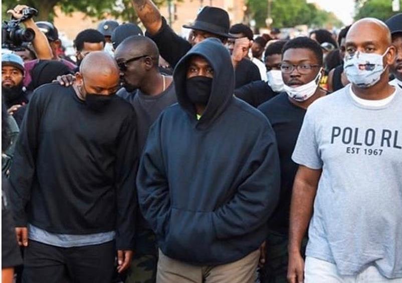 WATCH Rapper Kanye West joins Floyd protesters marching in his