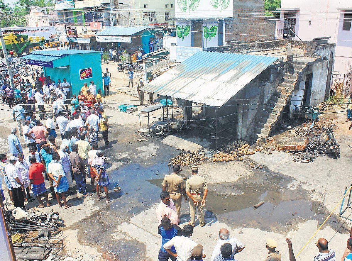Three killed in fire accident at Tamil Nadu cracker shop
