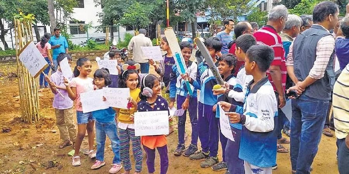 RR Nagar Residents Protest BBMP Plan To Build School At Ground RR Nagar Residents Protest BBMP Plan To Build School At Ground