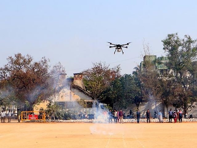 Police to fire tear gas from drones to control riots